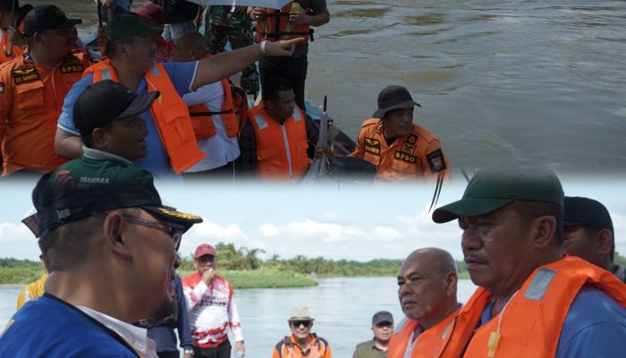 Bupati dan Wabup Asahan Serahkan Bantuan dan Tinjau Tanggul Jebol di Sei Dua Hulu