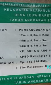Proyek Drainase di Leuwikaret Diduga Asal Jadi, Warga Pertanyakan Kualitas