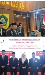 Rudy Susmanto Lantik 7 Pejabat Eselon II Pemkab Bogor