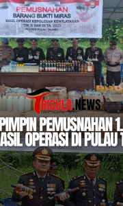 Kapolres Pimpin Pemusnahan 1.984 Liter Miras Hasil Operasi di Pulau Taliabu