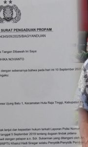 Diduga Alami Perlambatan Proses Hukum, Penyidik Polres Padang Lawas Dilaporkan ke Propam Mabes Polri